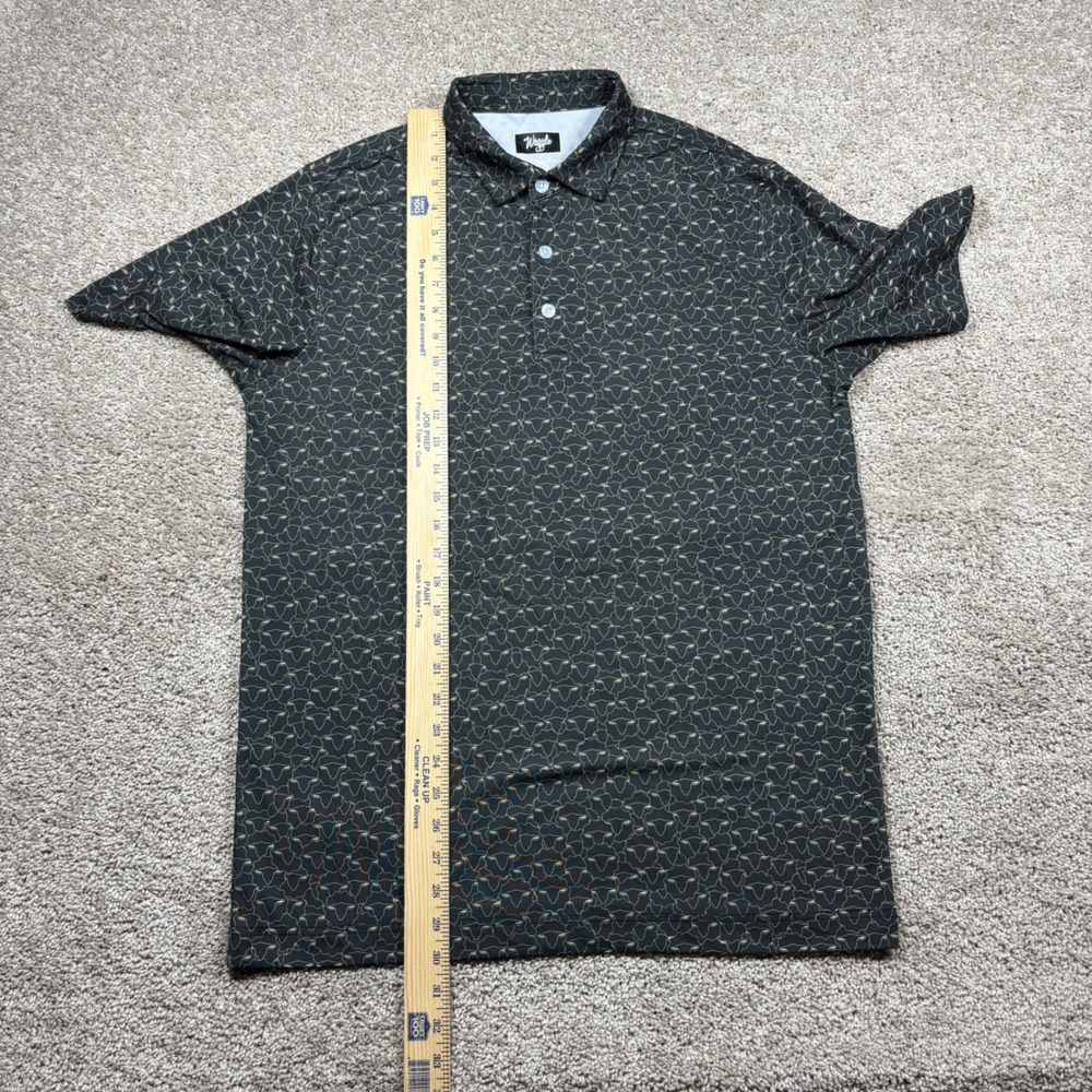 Waggle Black Sheep Golf Polo Shirt Mens Large Black Tan Performance Short Sleeve - Picture 6 of 6